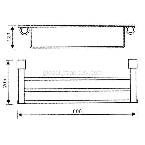 Chrome And Brass Bathroom Towel Bars High-End Modern Style Brass Bathroom Accessory Supplier